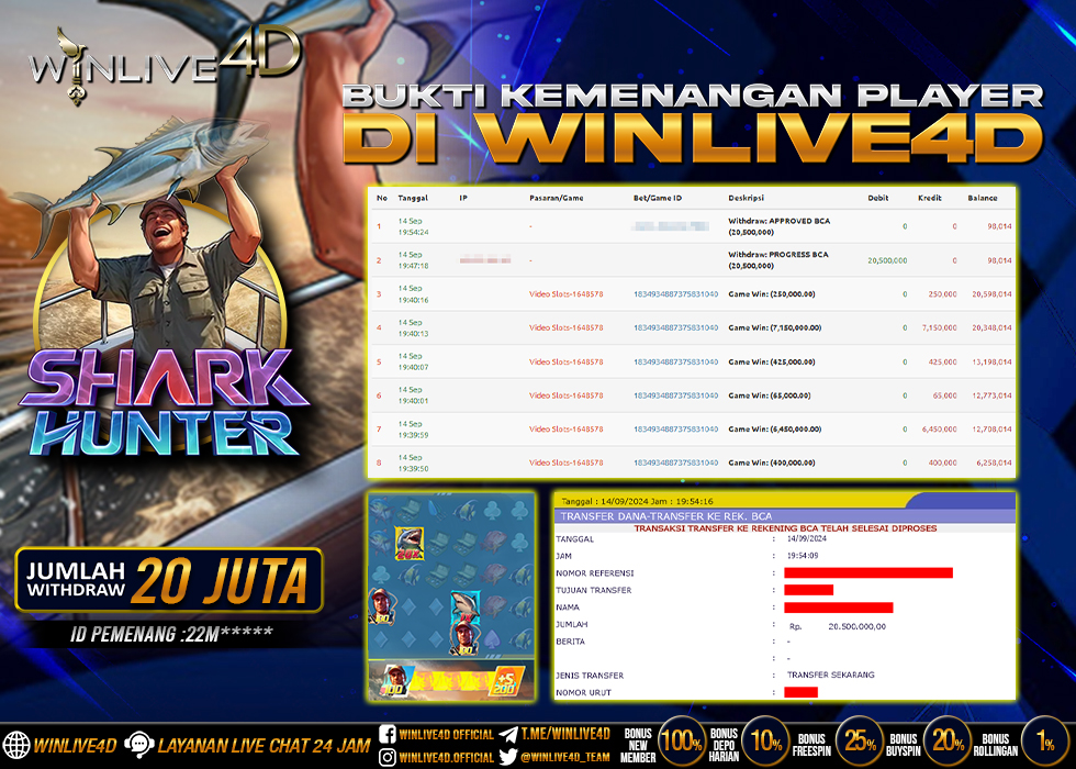 WINLIVE4D JACKPOT SHARK HUNTER