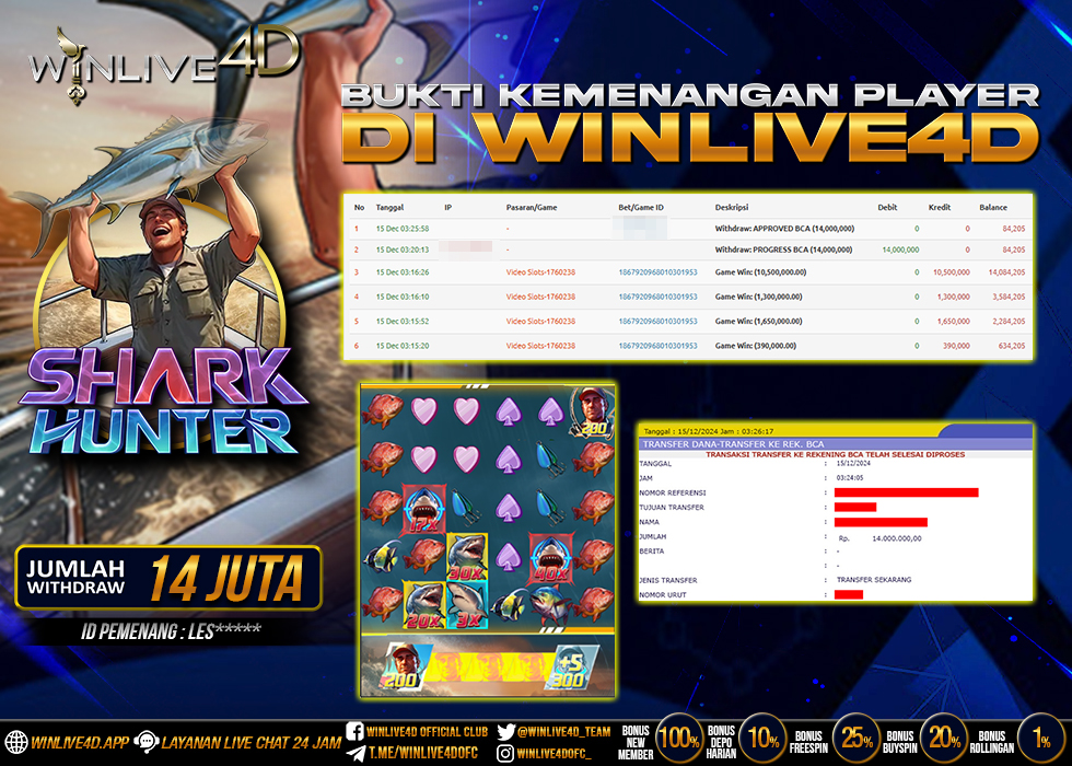 WINLIVE4D JACKPOT SHARK HUNTER
