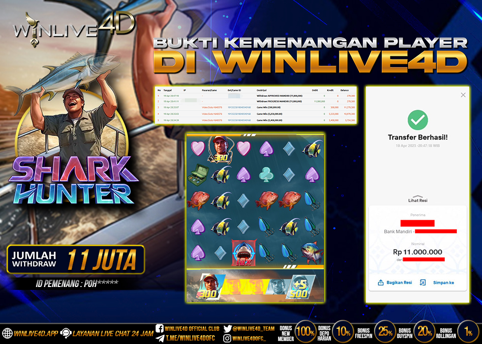 WINLIVE4D JACKPOT SHARK HUNTER
