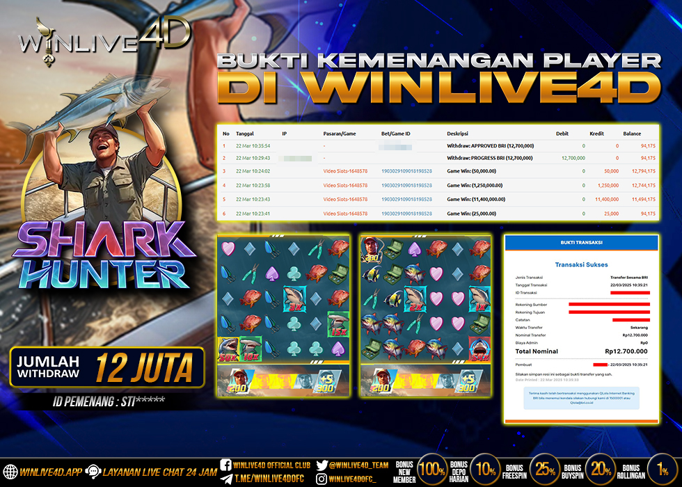 WINLIVE4D JACKPOT SHARK HUNTER