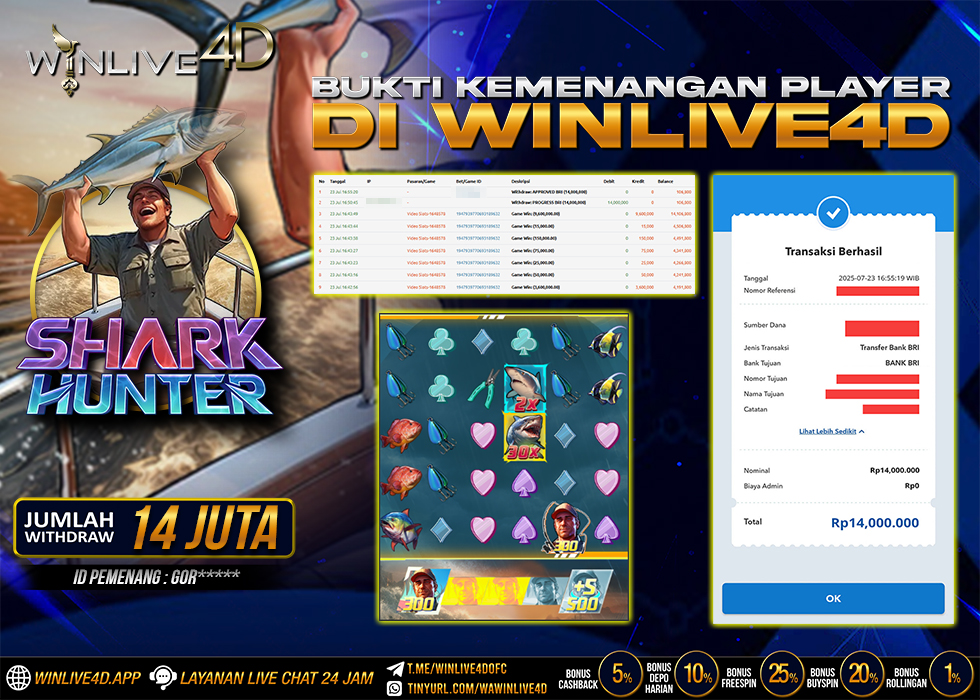 WINLIVE4D JACKPOT SHARK HUNTER