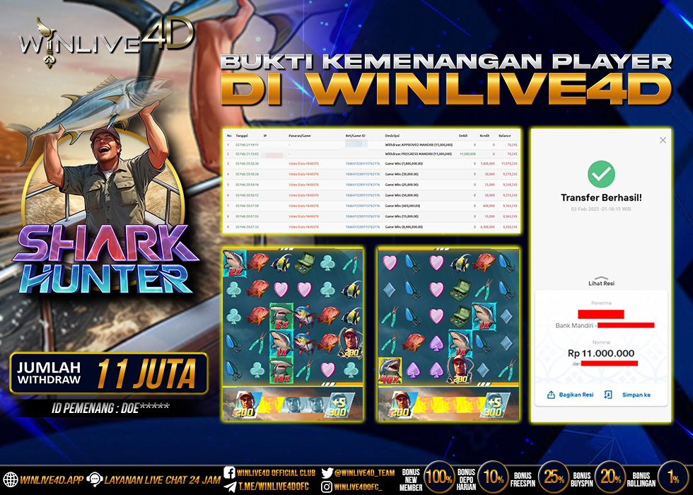WINLIVE4D JACKPOT SHARK HUNTER