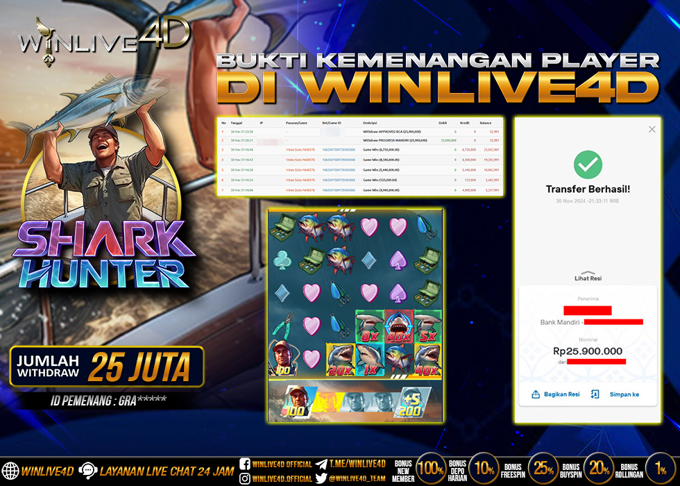 WINLIVE4D JACKPOT SHARK HUNTER
