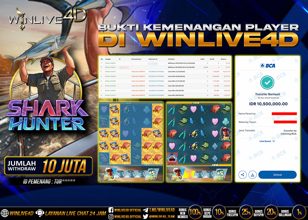 WINLIVE4D JACKPOT SHARK HUNTER