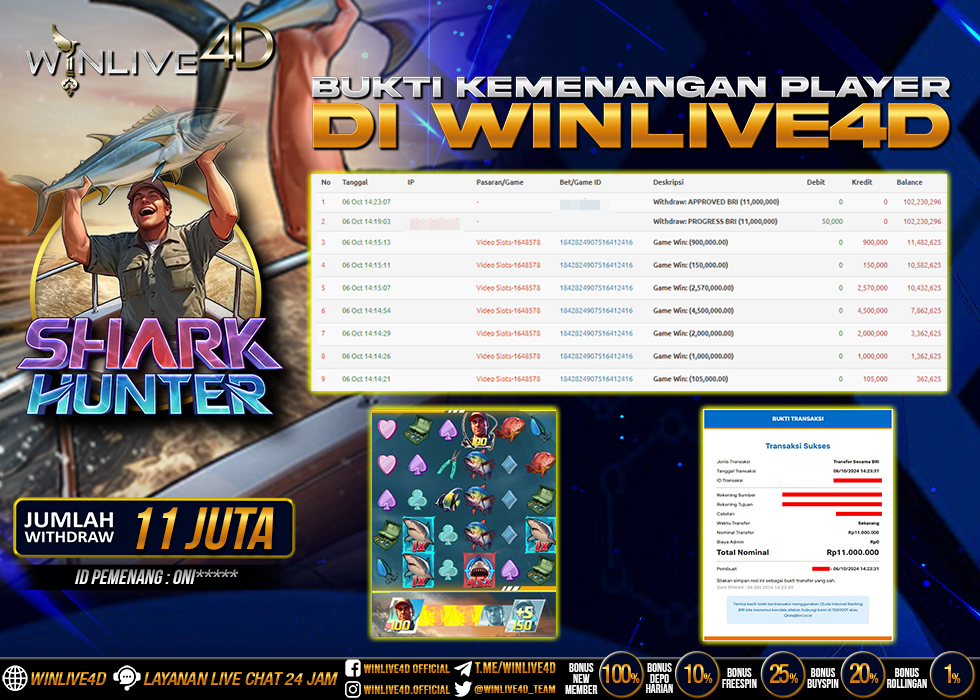 WINLIVE4D JACKPOT SHARK HUNTER