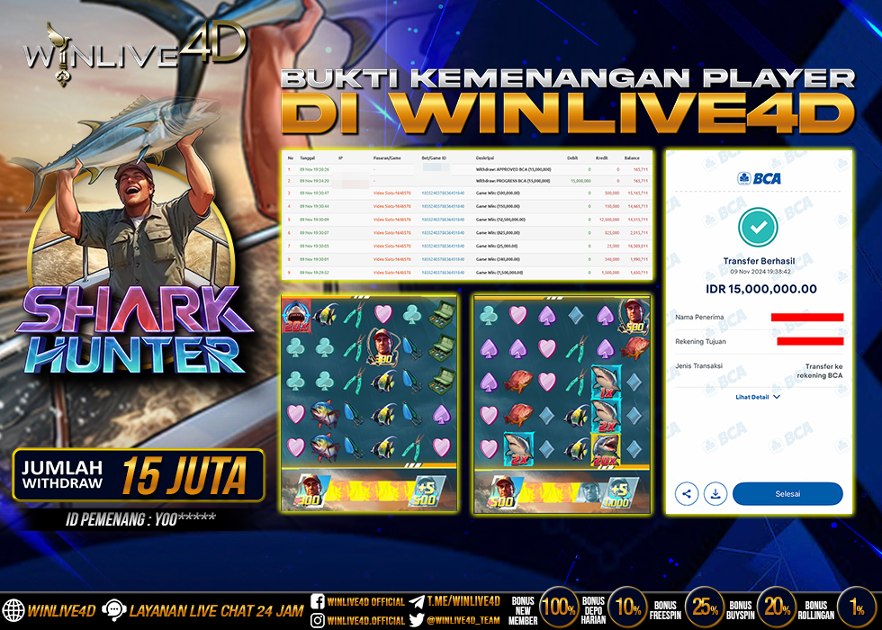 WINLIVE4D JACKPOT SHARK HUNTER
