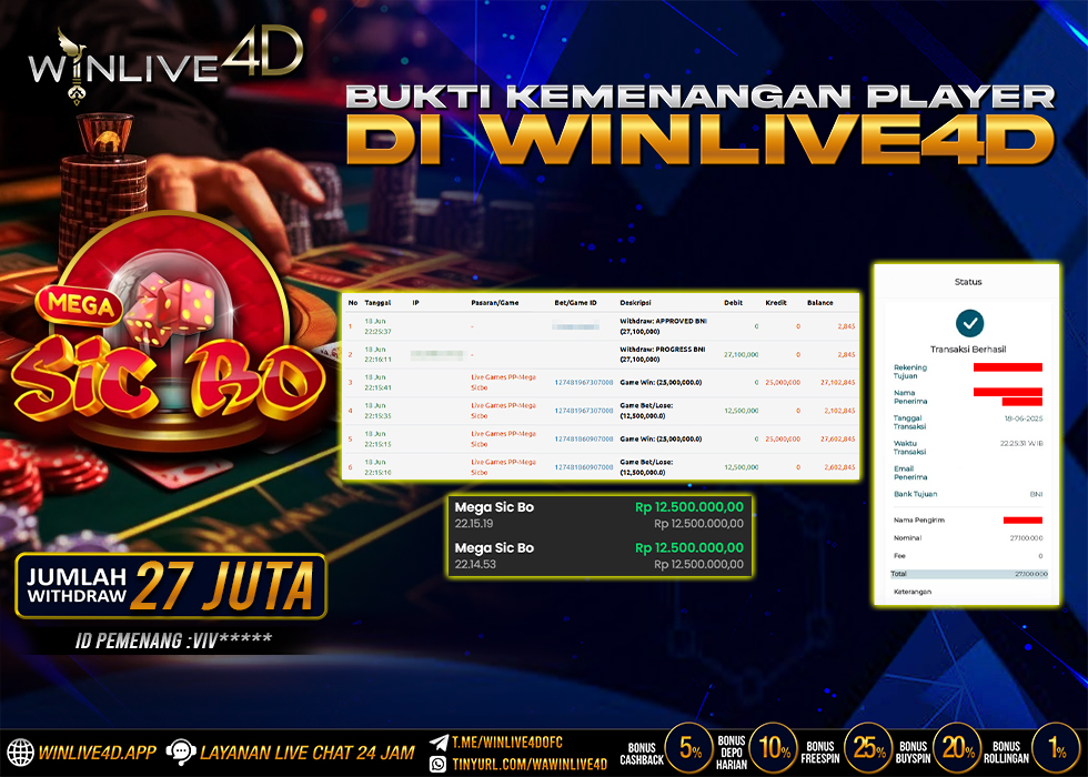 WINLIVE4D JACKPOT LIVE CASINO MEGA SICBO