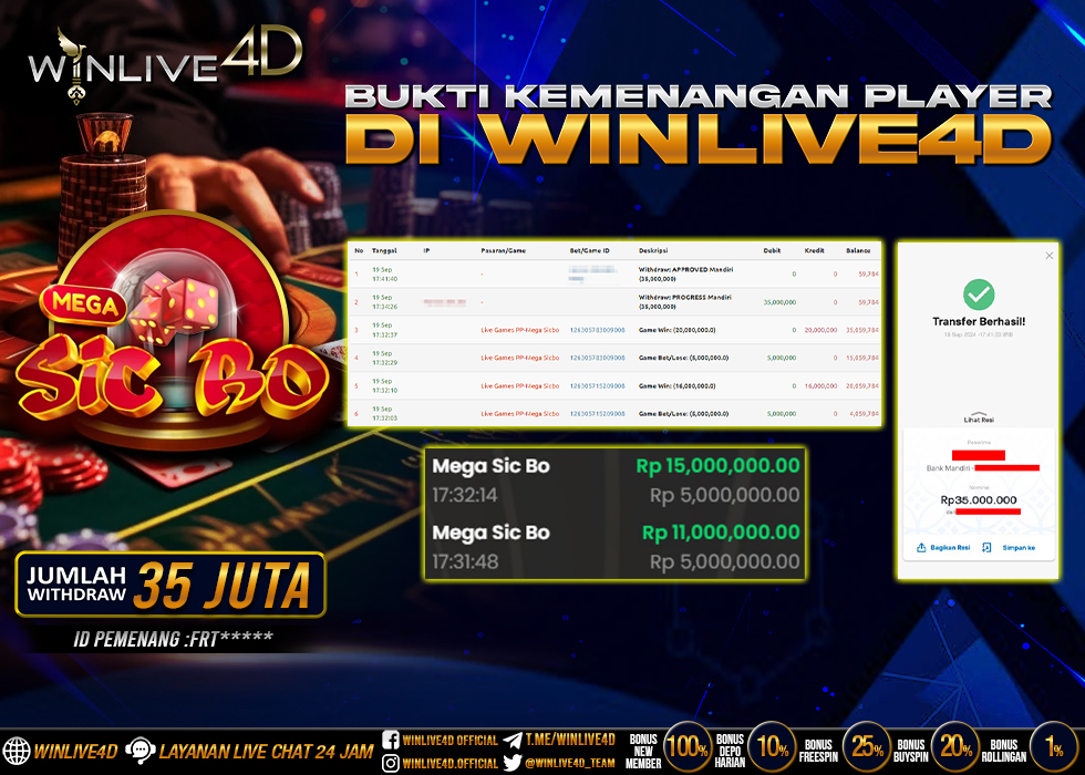 WINLIVE4D JACKPOT LIVE CASINO MEGA SICBO