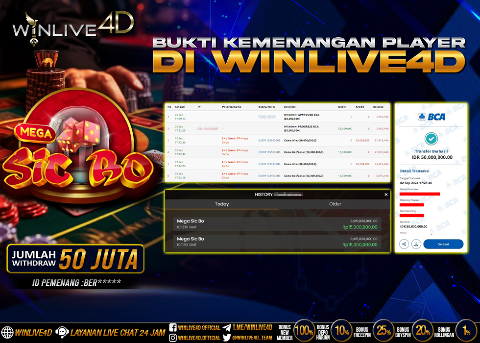 WINLIVE4D JACKPOT LIVE CASINO MEGA SICBO