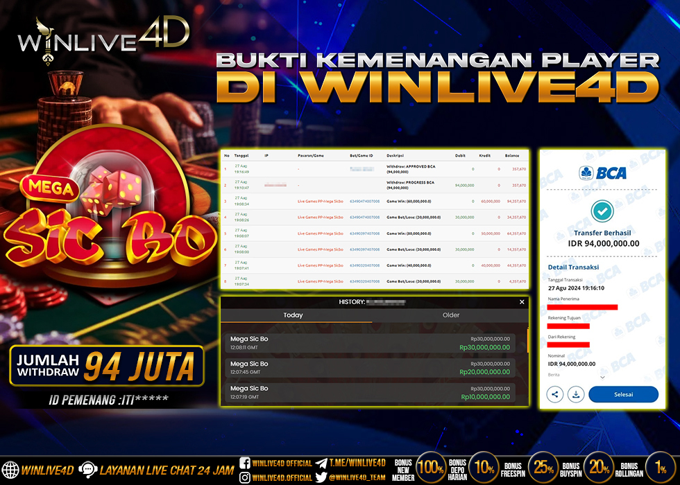 WINLIVE4D JACKPOT LIVE CASINO MEGA SICBO