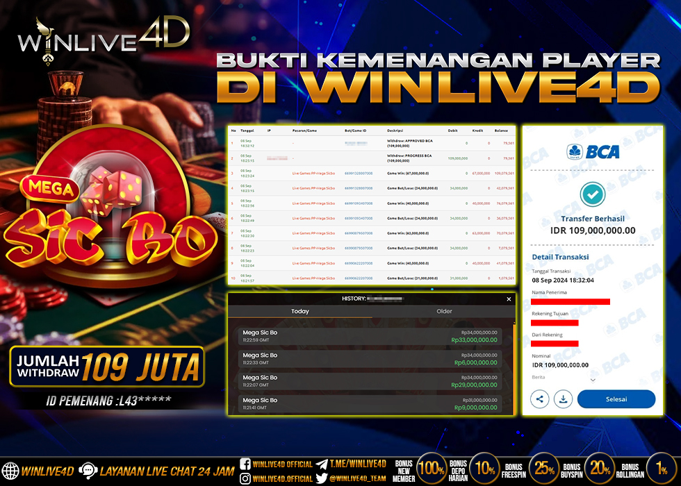 WINLIVE4D JACKPOT LIVE CASINO MEGA SICBO