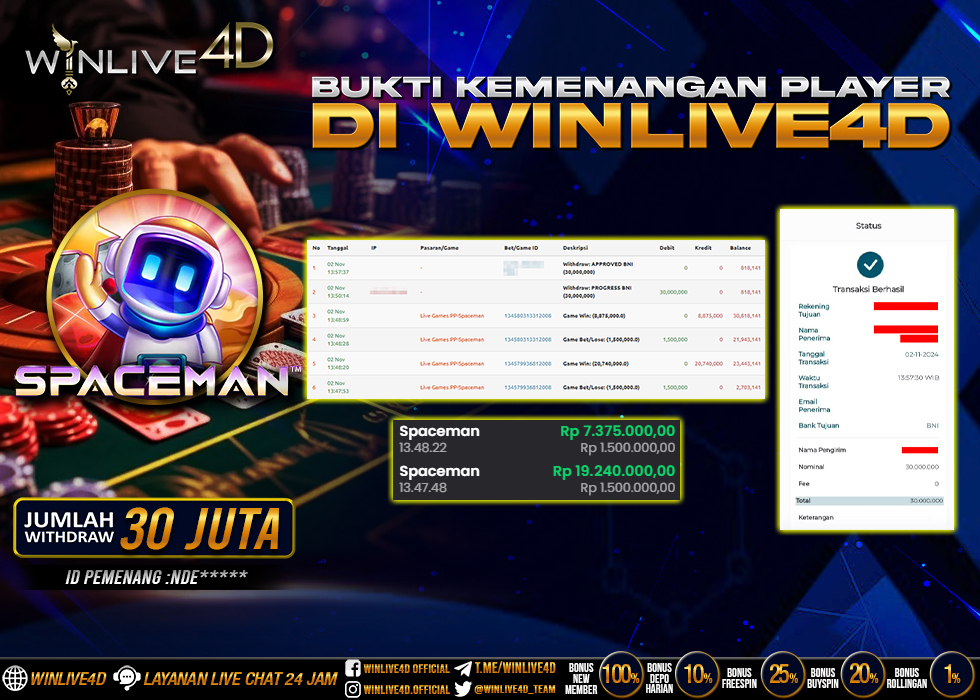 WINLIVE4D JACKPOT SPACEMAN