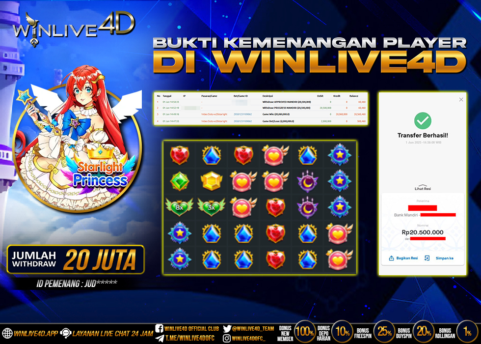WINLIVE4D JACKPOT SLOT STARLIGHT PRINCESS