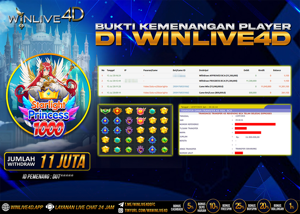 WINLIVE4D JACKPOT STARLIGHT PRINCESS 1000