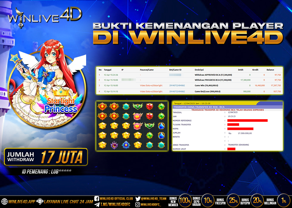 WINLIVE4D JACKPOT SLOT STARLIGHT PRINCESS