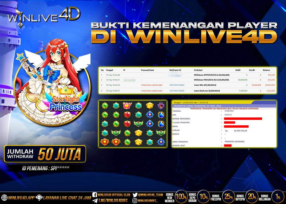 WINLIVE4D JACKPOT SLOT STARLIGHT PRINCESS