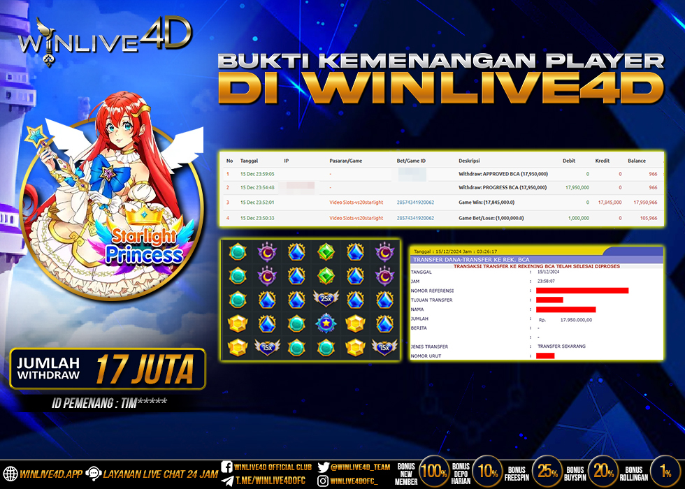 WINLIVE4D JACKPOT SLOT STARLIGHT PRINCESS