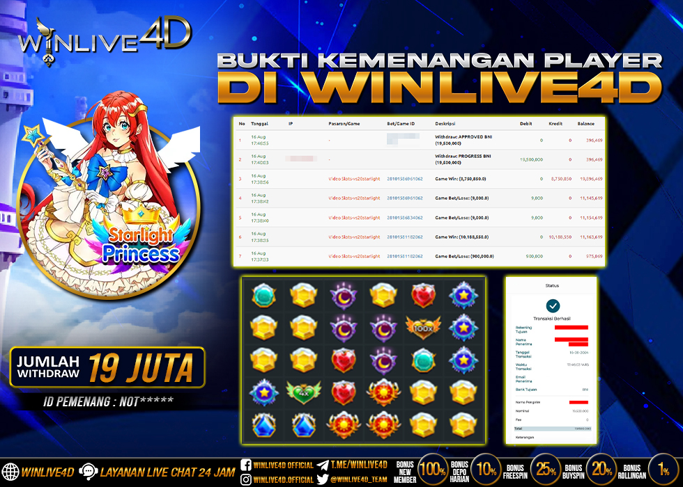 WINLIVE4D JACKPOT SLOT STARLIGHT PRINCESS