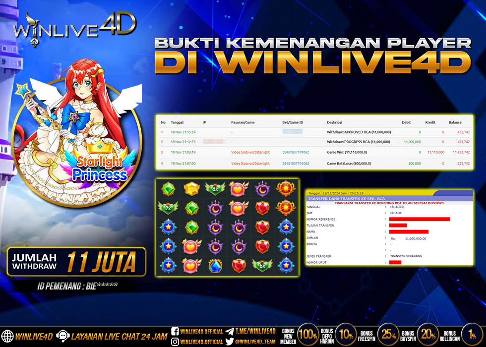 WINLIVE4D JACKPOT STARLIGHT PRINCESS 1000
