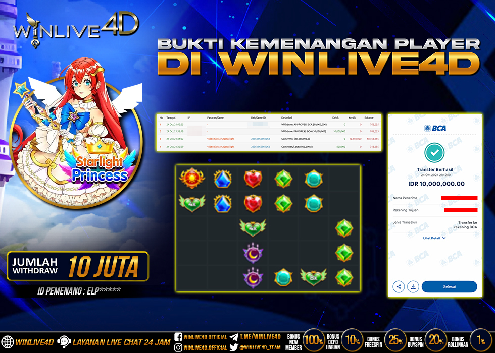 WINLIVE4D JACKPOT STARLIGHT PRINCESS