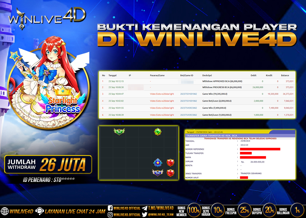 WINLIVE4D JACKPOT STARLIGHT PRINCESS