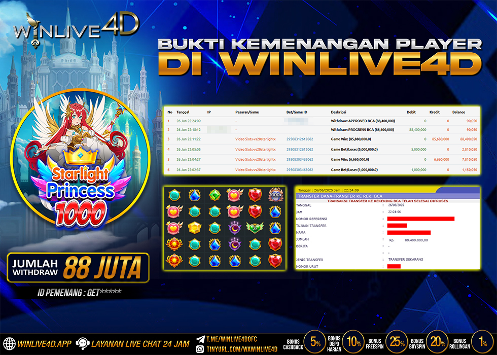 WINLIVE4D JACKPOT STARLIGHT PRINCESS