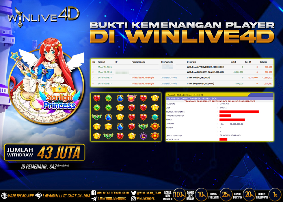 WINLIVE4D JACKPOT STARLIGHT PRINCESS