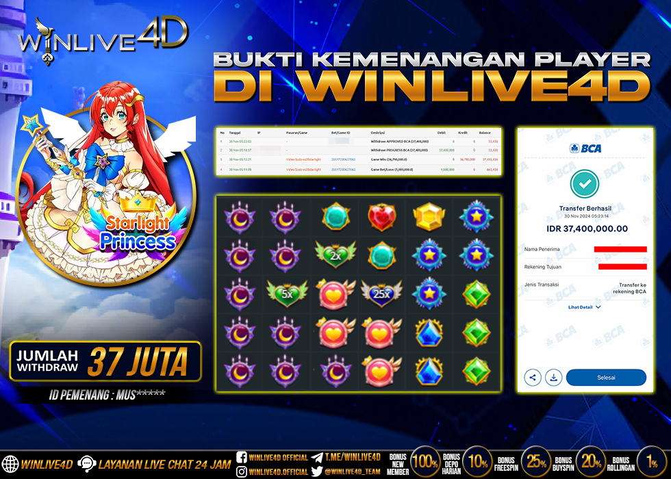 WINLIVE4D JACKPOT STARLIGHT PRINCESS