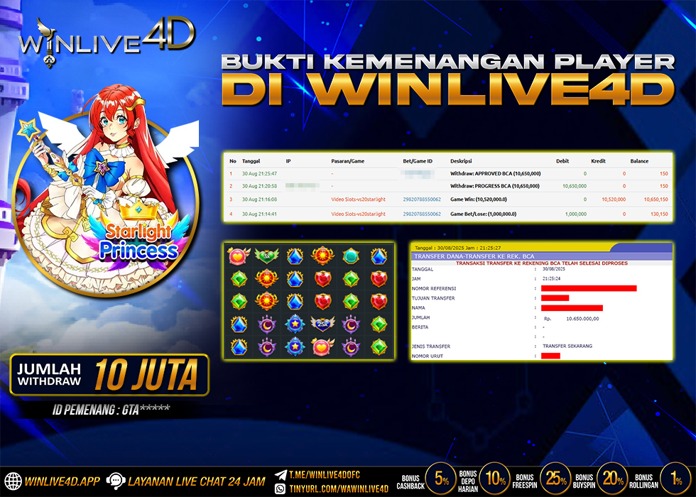 WINLIVE4D JACKPOT STARLIGHT PRINCESS