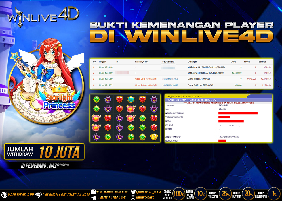 WINLIVE4D JACKPOT STARLIGHT PRINCESS