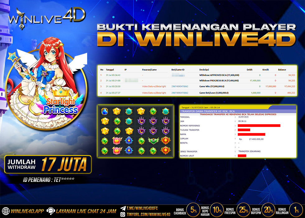 WINLIVE4D JACKPOT STARLIGHT PRINCESS