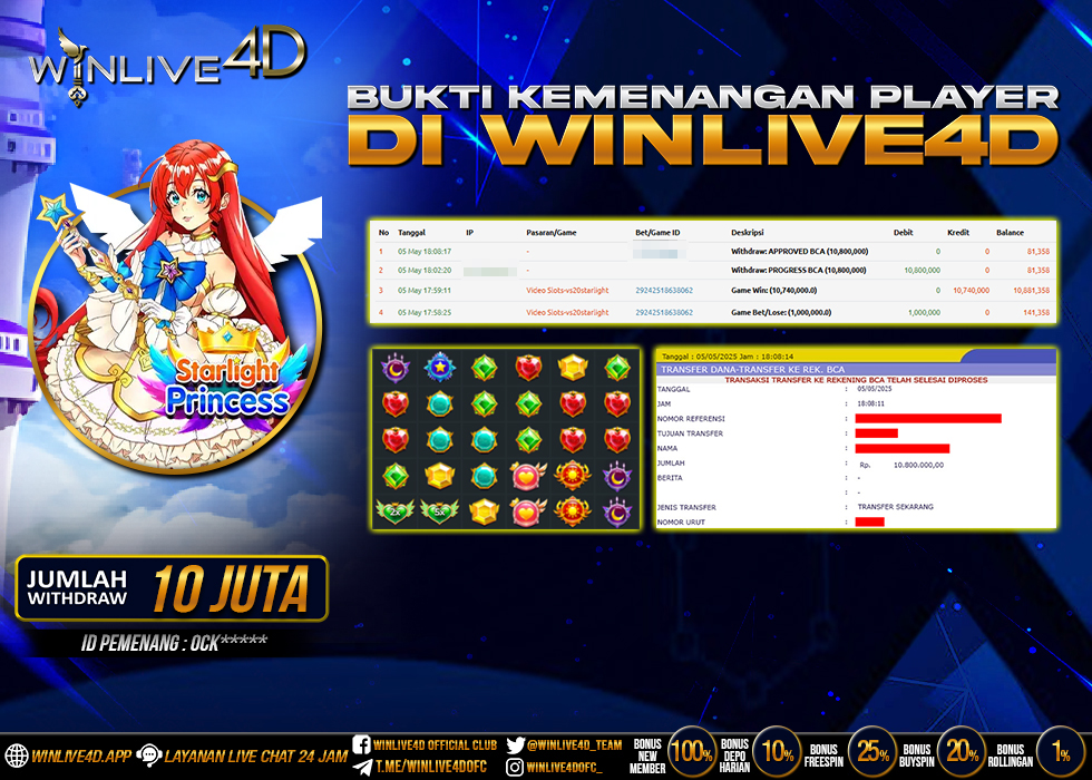 WINLIVE4D JACKPOT STARLIGHT PRINCESS