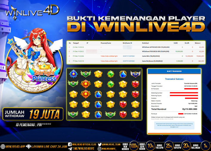 WINLIVE4D JACKPOT STARLIGHT PRINCESS