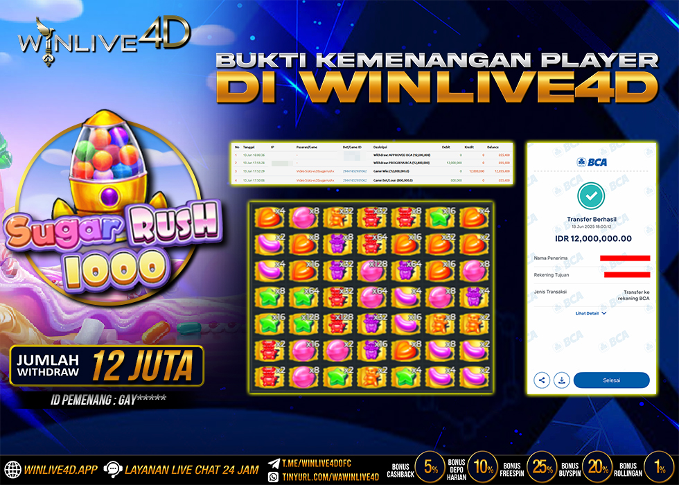 WINLIVE4D JACKPOT SUGAR RUSH 1000