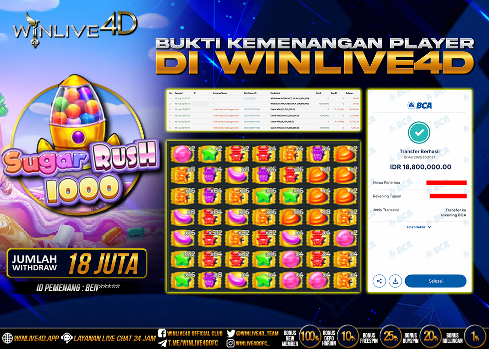 WINLIVE4D JACKPOT SUGAR RUSH 1000