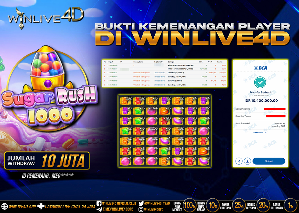WINLIVE4D JACKPOT SUGAR RUSH 1000