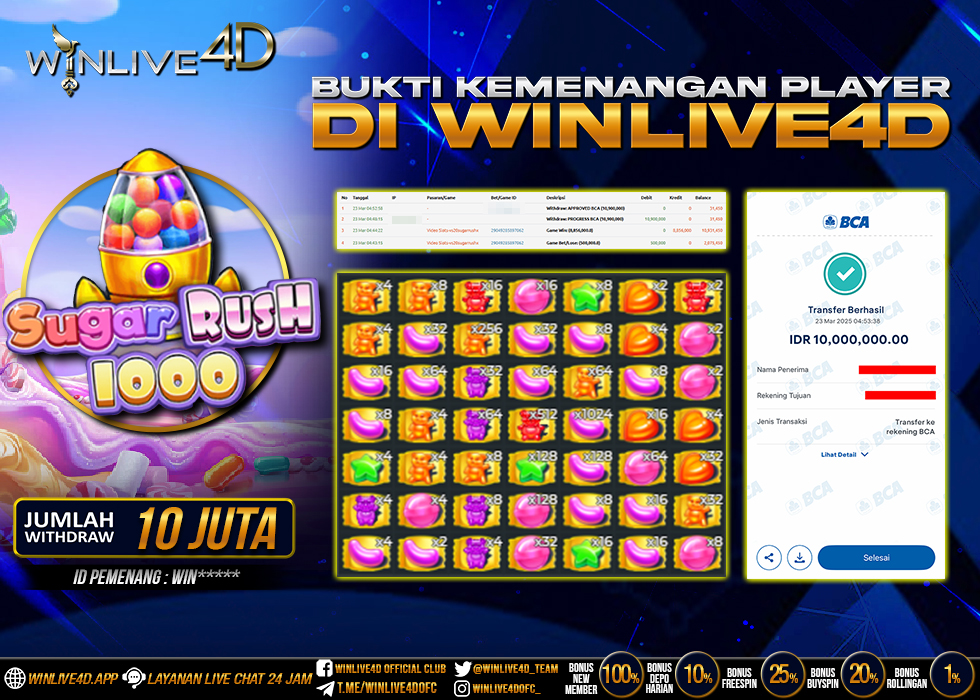 WINLIVE4D JACKPOT SUGAR RUSH 1000