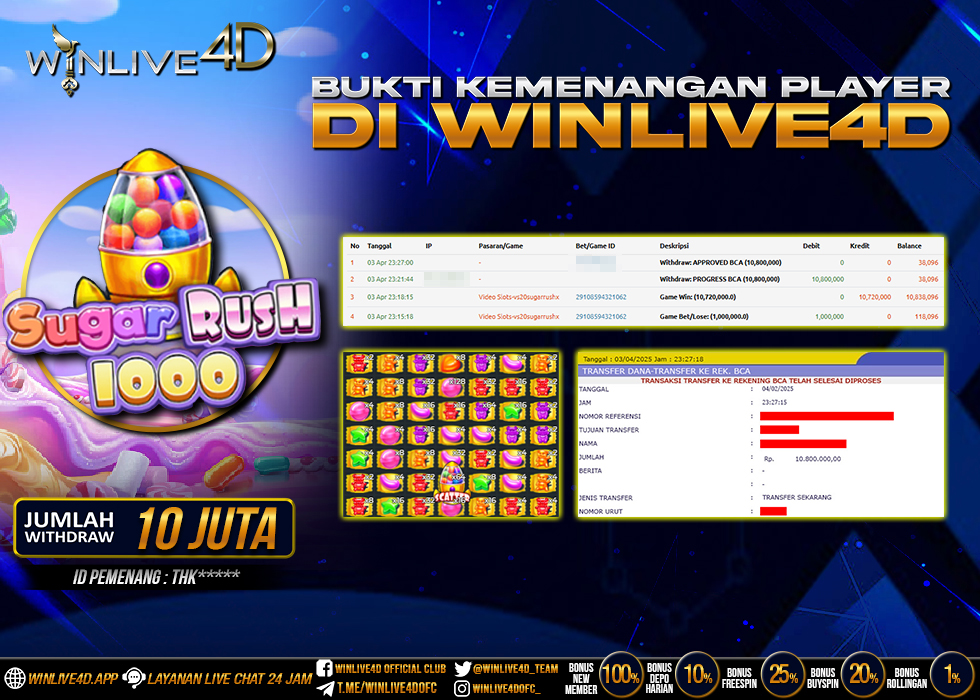 WINLIVE4D JACKPOT SUGAR RUSH 1000