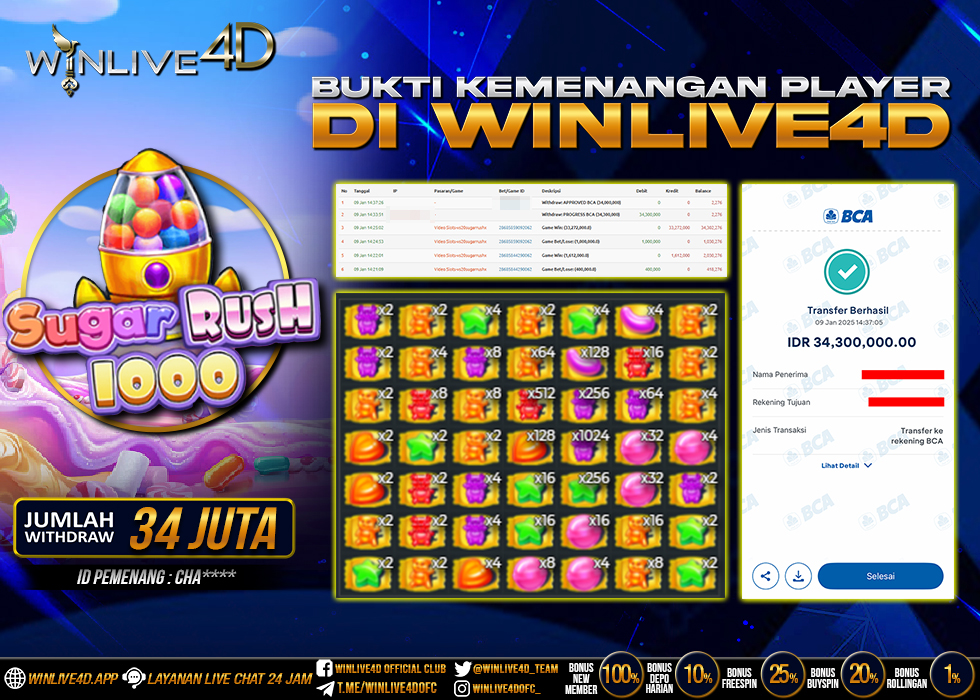 WINLIVE4D JACKPOT SUGAR RUSH 1000