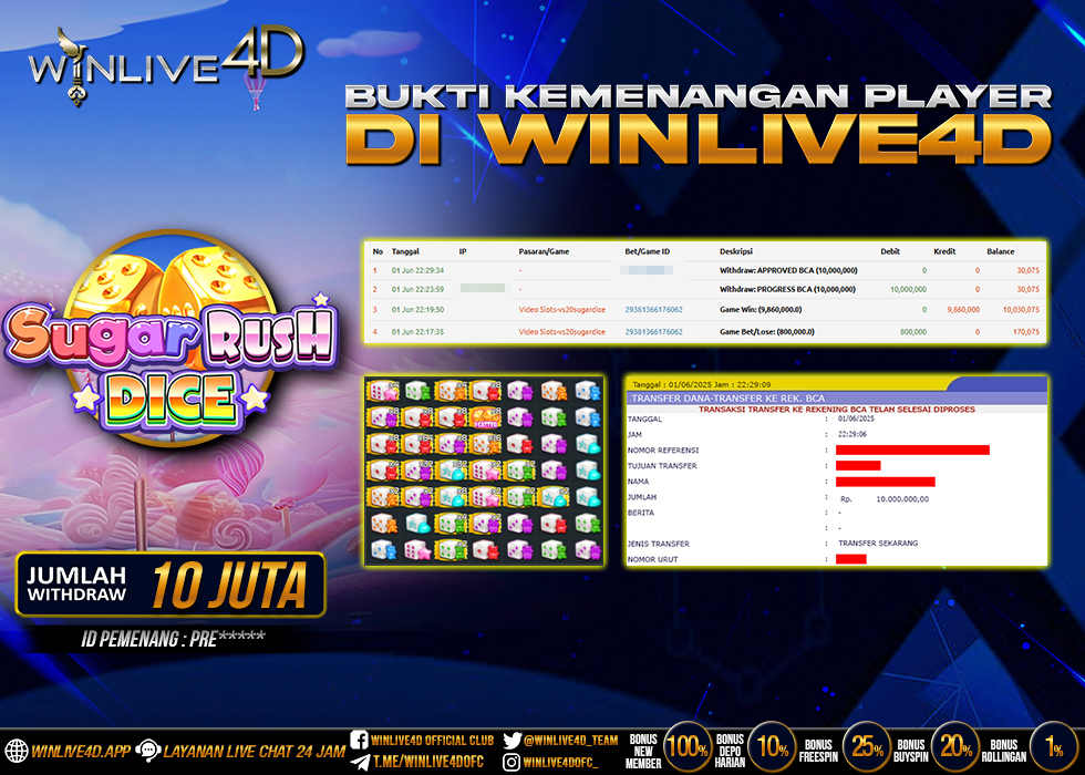 WINLIVE4D JACKPOT SUGAR RUSH DICE