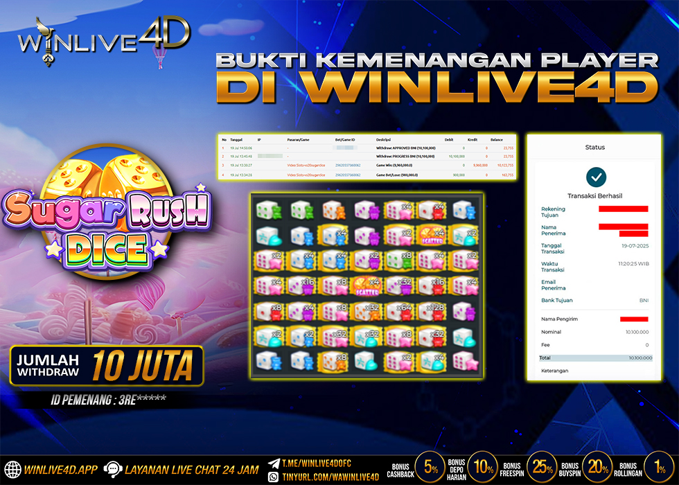 WINLIVE4D JACKPOT SUGAR RUSH DICE