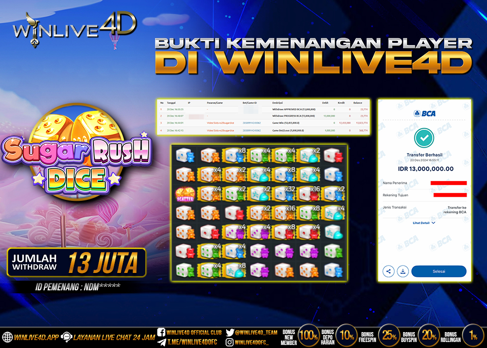 WINLIVE4D JACKPOT SUGAR RUSH DICE