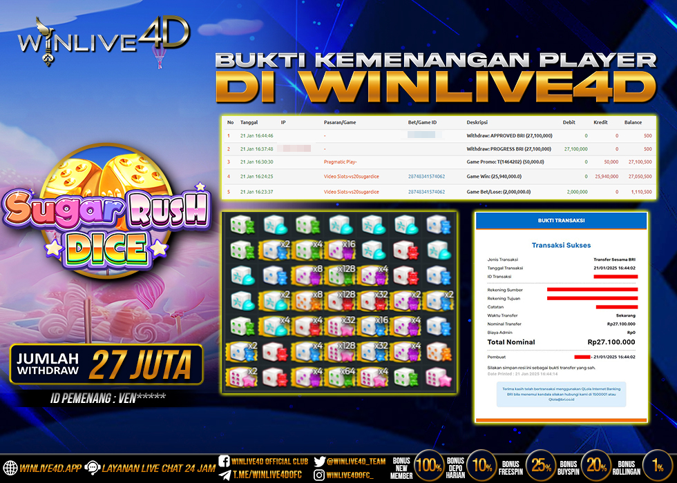WINLIVE4D JACKPOT SUGAR RUSH DICE
