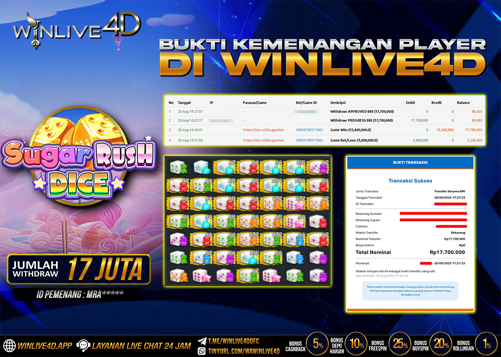 WINLIVE4D JACKPOT SUGAR RUSH DICE