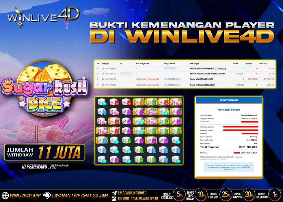 WINLIVE4D JACKPOT SUGAR RUSH DICE