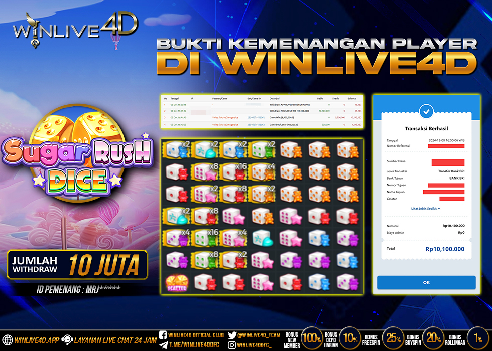 WINLIVE4D JACKPOT SUGAR RUSH DICE