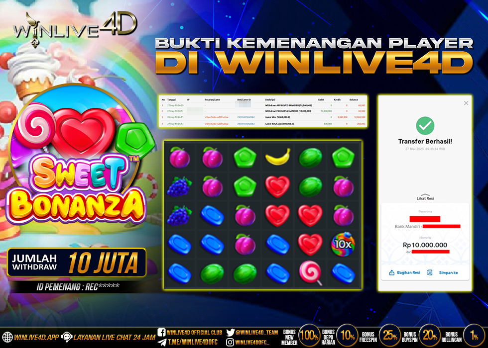 WINLIVE4D JACKPOT SLOT SWEET BONANZA