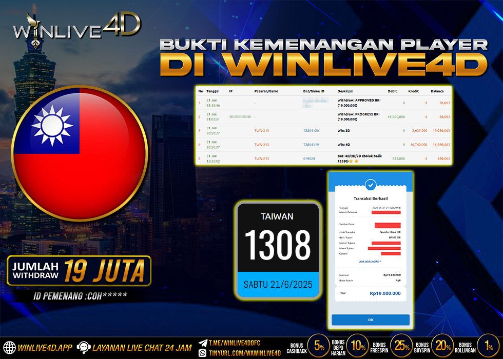 WINLIVE4D JACKPOT TOGEL TAIWAN