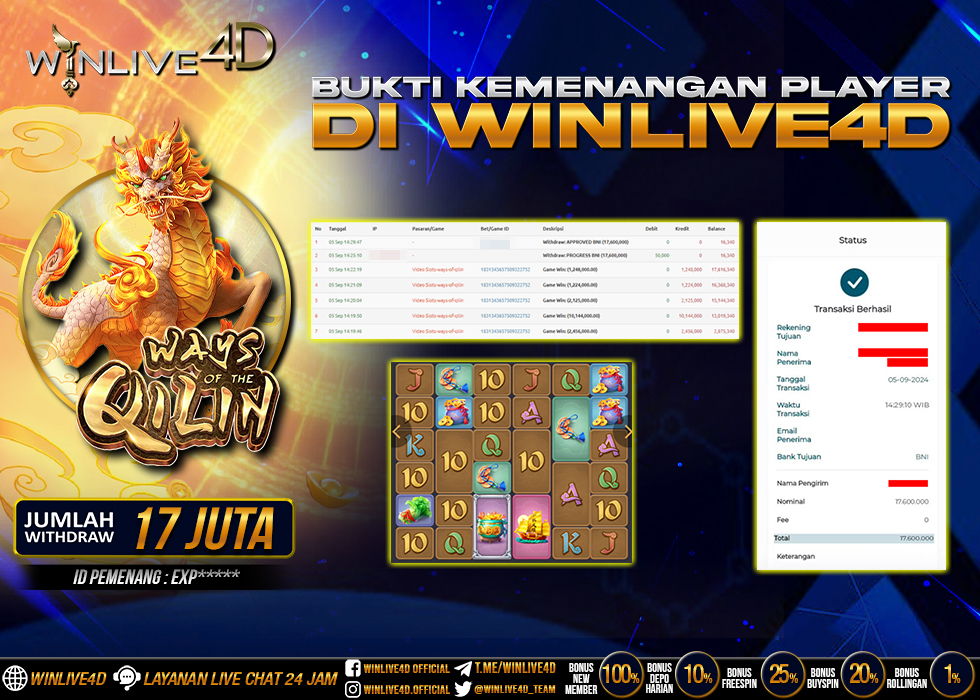 WINLIVE4D JACKPOT SLOT WAYS OF THE QILIN