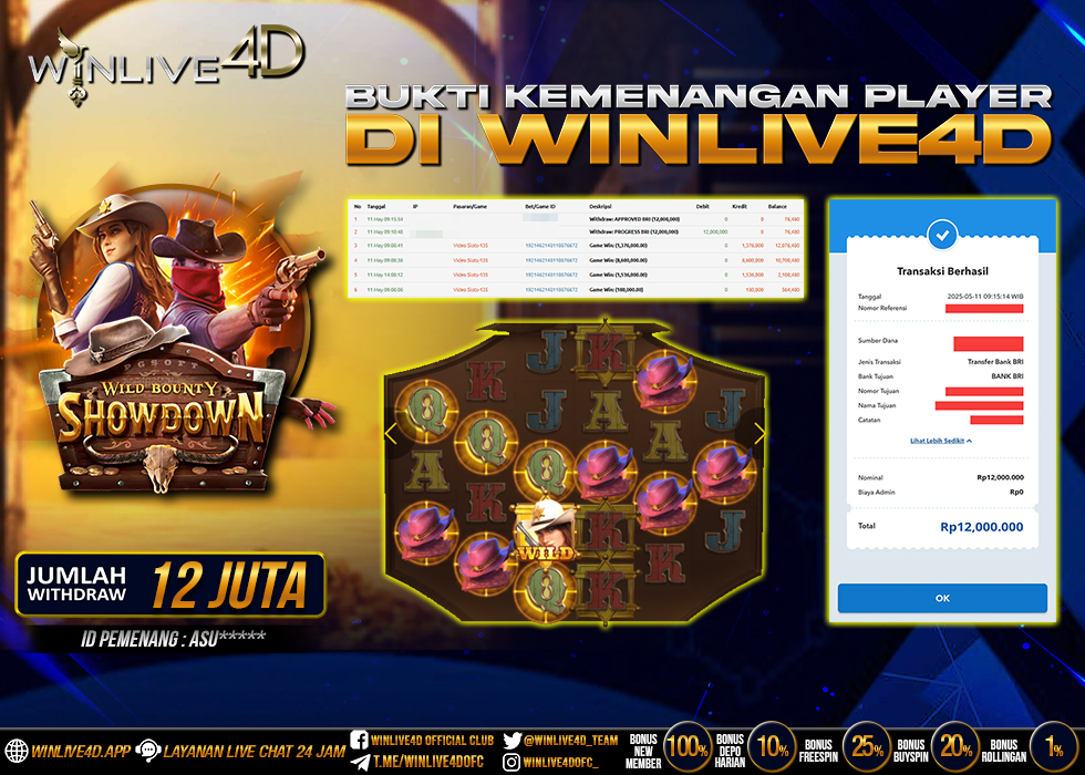 WINLIVE4D JACKPOT SLOT WILD BOUNTY
